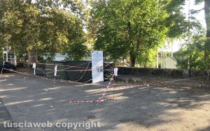 Viterbo - Lavori per la ciclostazione di bike sharing in via Mariano Romiti