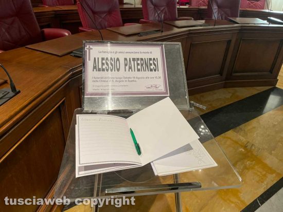 Viterbo - La camera ardente per Alessio Paternesi