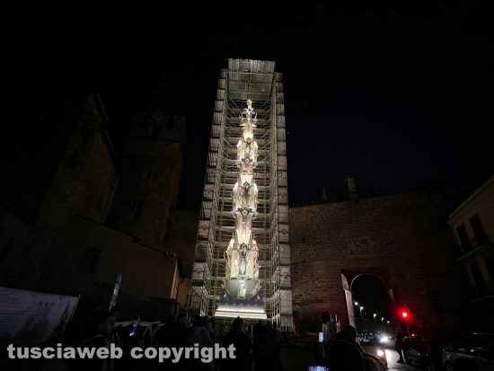 Viterbo - Macchina di Santa Rosa - Prova delle luci per Gloria