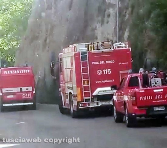 Blera - L'intervento dei vigili del fuoco