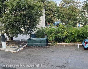 Viterbo - Bike sharing - La stazioni in costruzione di Bachelet al Riello