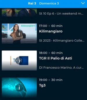 Il palinsesto di Rai Tre del 3 settembre