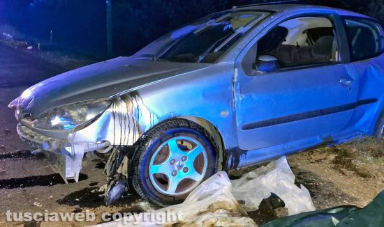 Soriano nel Cimino - Frontale tra due auto