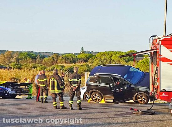 Santa Marinella - L'incidente sull'Aurelia