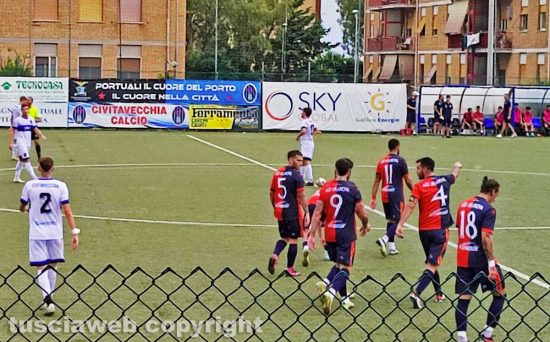 Civitavecchia - L'Aranova dopo il gol realizzato