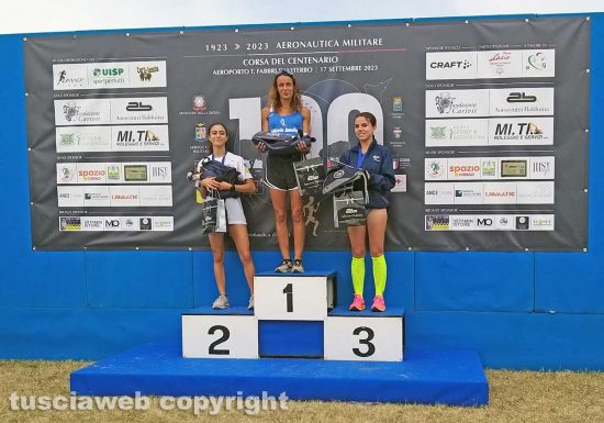 Viterbo - Corsa del centenario dell'aeronautica - Il podio femminile