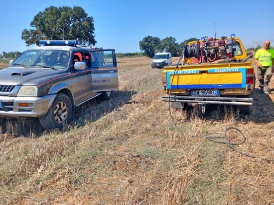 Tarquinia - Incendio a bordo ferrovia