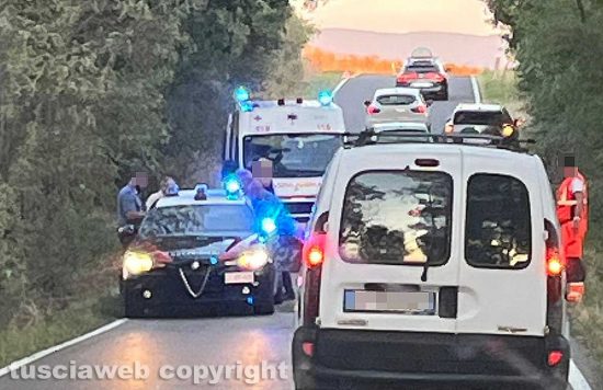 Vetralla - Moto contro auto sulla Vetrallese