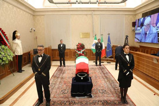 Roma - Giorgio Napolitano - La camera ardente al Senato