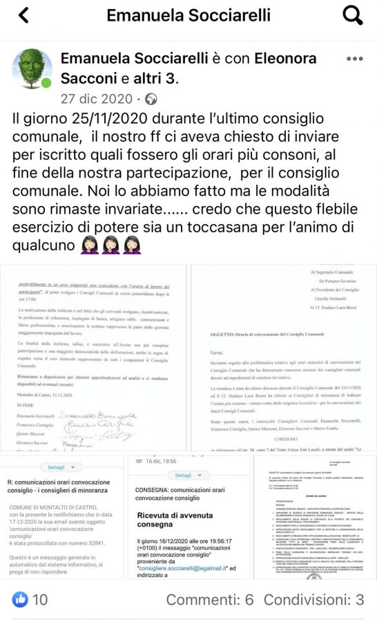 Montalto di Castro - Il post del 27 dicembre 2020 di Emanuela Socciarelli
