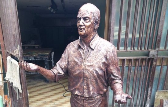 La statua inaugurata a Tolfa