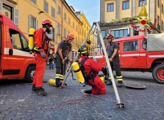 Viterbo - Vigili del fuoco - Controlli all'Urcionio