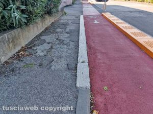 Viterbo - La nuova pista ciclabile al Pilastro