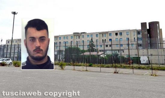 Il carcere di Mammagialla - nel riquadro Andrea Mancuso