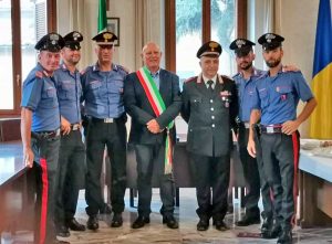 Monte Romano - Il comandante dei carabinieri Stefano Marino si congeda