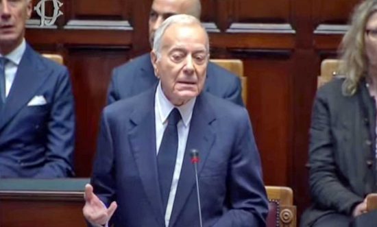 Roma - Gianni Letta alle esequie di Giorgio Napolitano