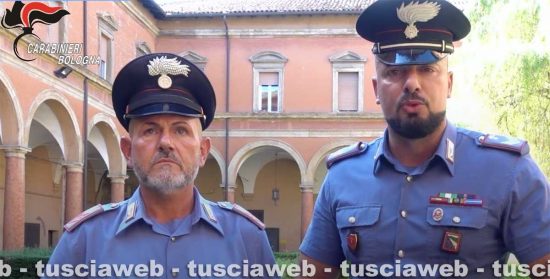 Carabinieri eroi a Bologna - A sinistra l'appuntato scelto di Orte Francesco Cruciani, a destra il vicebrigadiere Mattia Ciaffoni