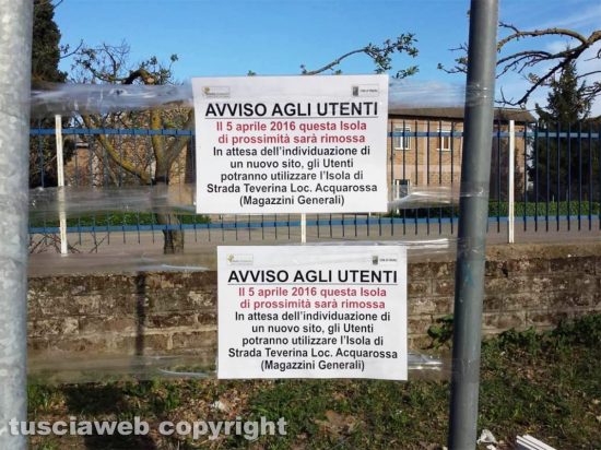 Viterbo - Strada Teverina, la zona dove manca la raccolta differenziata porta a porta