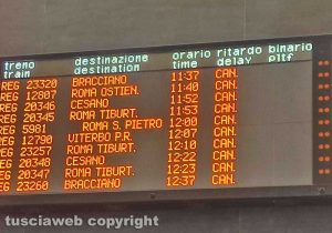 Viterbo - Treni della tratta Viterbo-Roma cancellati