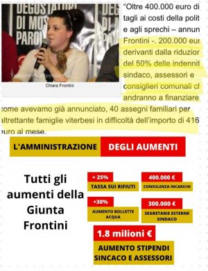 Frontini, l'amministrazione degli aumenti