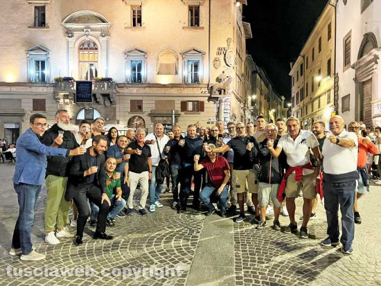 Viterbo - La segnatura del percorso per il passaggio di Gloria