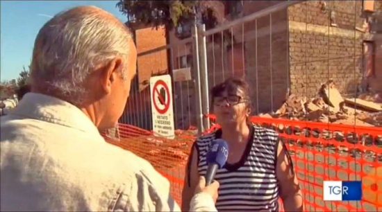 Operaio morto a Corchiano - La signora intervistata dal Tg Lazio