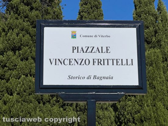 Piazzale del cimitero di Bagnaia intitolato a Vincenzo Frittelli