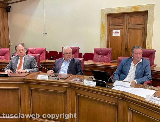 Viterbo - Consiglio provinciale - Ermanno Nicolai, Francesco Ciarlanti e Antonio Porri