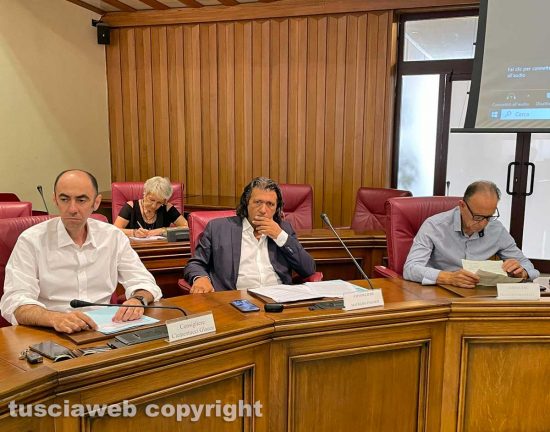 Viterbo - Consiglio provinciale - Glauco Clementucci, Maurizio Palozzi e Francesco Biancucci
