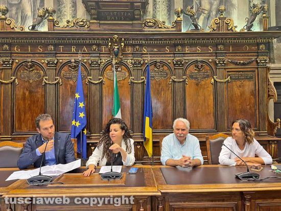 Da sinistra Massimo Spada, Chiara Frontini, Ugo Poggi ed Elena Angiani