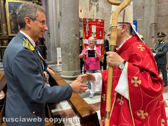 Viterbo - La ricorrenza di San Matteo, patrono della finanza e dei commercialisti - Il vescovo Piazza e il comandante Carlo Pasquali