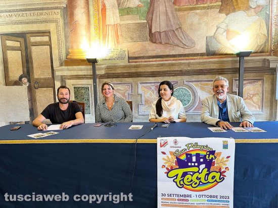 Viterbo - Presentazione di San Pellegrino in Festa - Da sinistra, Francesco Cerra, Irene Temperini, Chiara Frontini e Alfonso Antoniozzi