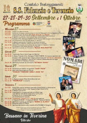 Bassano in Teverina - Il programma completo della festa in onore dei Santi Fidenzio e Terenzio