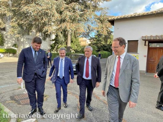 Da sinistra: Alessandro Romoli, Francesco Battistoni, Antonio Tajani e Stefano Ubertini