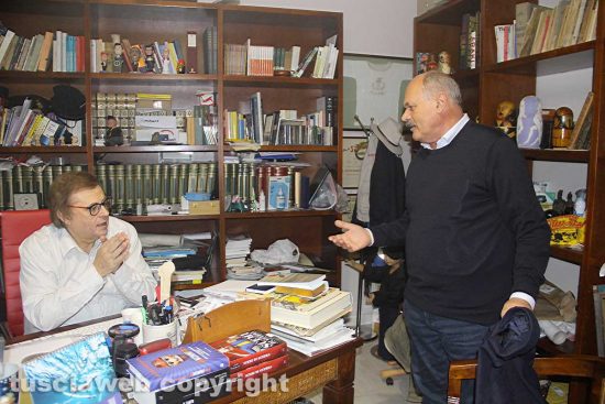 I Pirati della Bellezza - Oscar Farinetti con Carlo Galeotti nella sede di Tusciaweb
