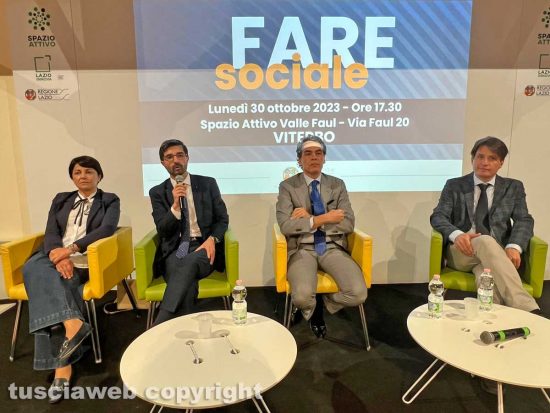 Da sinistra Alessia Savo, Daniele Sabatini, Massimiliano Maselli ed Egisto Bianconi