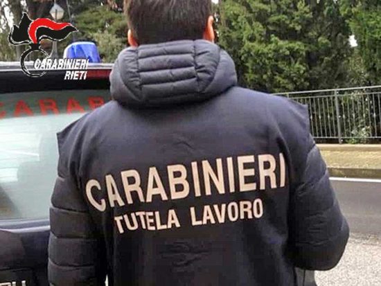 Rieti - Carabinieri tutela lavoro
