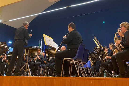 Viterbo - L'esibizione dell'orchestra di fiati del Conservatorio di Santa Cecilia