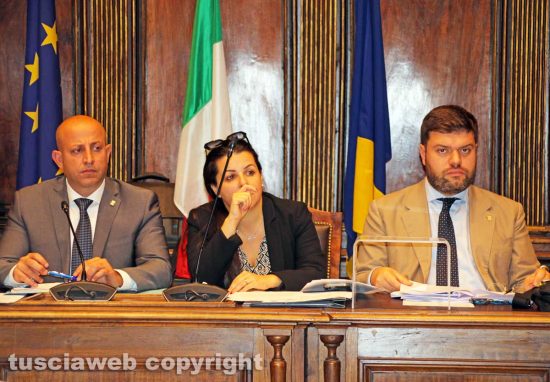Viterbo - Consiglio comunale cinghiali - Ciorba, Frontini e Romoli