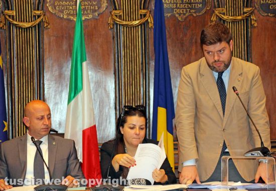Viterbo - Consiglio comunale cinghiali - Ciorba, Frontini e Romoli