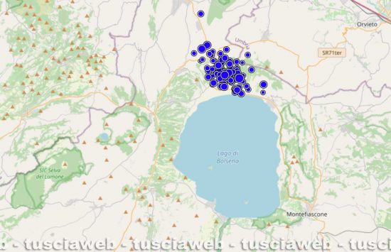 Lo sciame sismico registrato nell'alta Tuscia