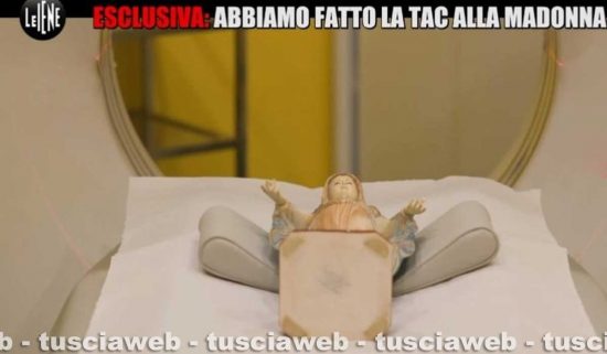 Trevignano - Le Iene fanno la tac alla statua della Madonna