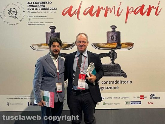 Gli avvocati viterbesi Andrea Racioppa e Marco Russo all'elezione del nuovo presidente dei penalisti italiani Francesco Petrelli