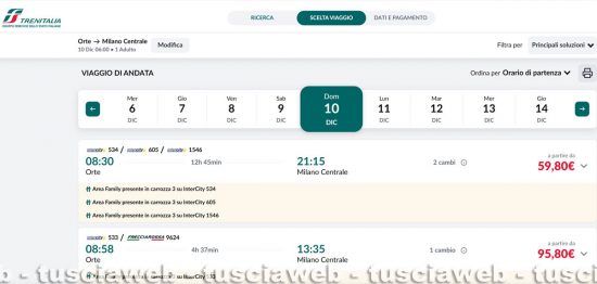 Trasporti – Non risulta negli orari la fermata del Frecciarossa a Orte