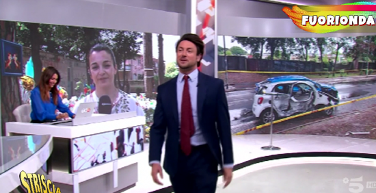 Giambruno nel servizio di Striscia la Notizia