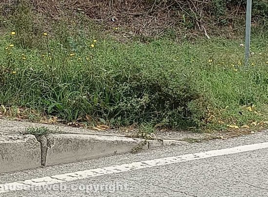 Viterbo - Marciapiede impraticabile sulla Teverina