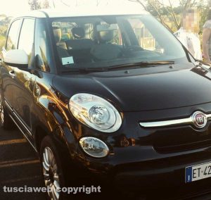 La Fiat 500L rubata a San Martino al Cimino