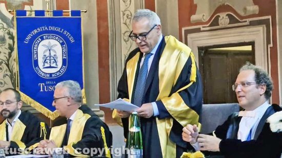 Viterbo - La lectio magistralis del prefetto di Lamberto Giannini