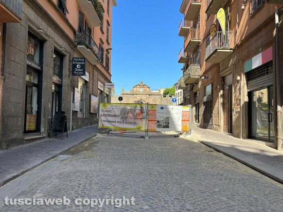 Viterbo - I lavori in via Matteotti