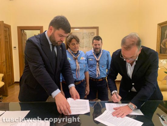 Viterbo - Sigla accordo per la nuova casa delle guide e degli scout del Lazio